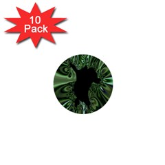 Hole Space Silver Black 1  Mini Buttons (10 Pack) 