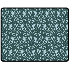 Interstellar Blog Tree Leaf Grey Fleece Blanket (medium)  by Mariart