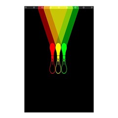 Lamp Colors Green Yellow Red Black Shower Curtain 48  X 72  (small)  by Mariart