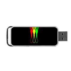 Lamp Colors Green Yellow Red Black Portable Usb Flash (one Side) by Mariart