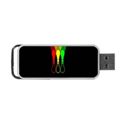 Lamp Colors Green Yellow Red Black Portable Usb Flash (two Sides) by Mariart