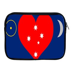 Love Heart Star Circle Polka Moon Red Blue White Apple Ipad 2/3/4 Zipper Cases by Mariart