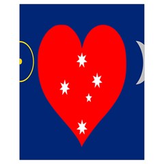 Love Heart Star Circle Polka Moon Red Blue White Drawstring Bag (small) by Mariart