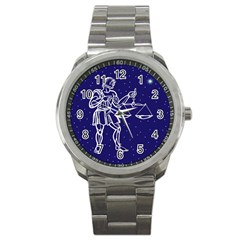 Libra Zodiac Star Sport Metal Watch