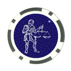 Libra Zodiac Star Poker Chip Card Guard (10 Pack)