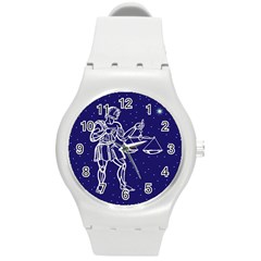 Libra Zodiac Star Round Plastic Sport Watch (m)