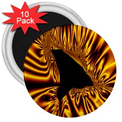 Hole Gold Black Space 3  Magnets (10 Pack) 