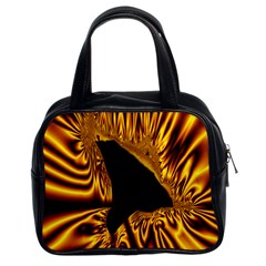 Hole Gold Black Space Classic Handbags (2 Sides)