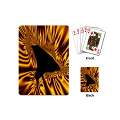 Hole Gold Black Space Playing Cards (mini)  by Mariart