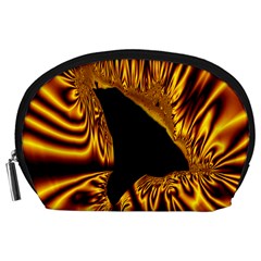 Hole Gold Black Space Accessory Pouches (large)  by Mariart