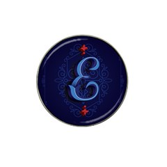 Marquis Love Dope Lettering Blue Red Alphabet E Hat Clip Ball Marker (4 Pack) by Mariart