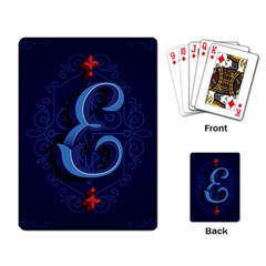 Marquis Love Dope Lettering Blue Red Alphabet E Playing Card by Mariart