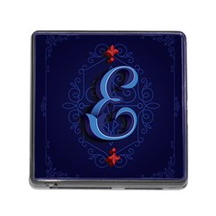 Marquis Love Dope Lettering Blue Red Alphabet E Memory Card Reader (square) by Mariart
