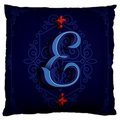 Marquis Love Dope Lettering Blue Red Alphabet E Large Flano Cushion Case (one Side) by Mariart