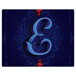 Marquis Love Dope Lettering Blue Red Alphabet E Double Sided Flano Blanket (Medium)  60 x50  Blanket Back