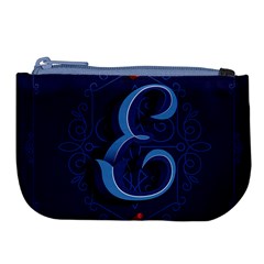 Marquis Love Dope Lettering Blue Red Alphabet E Large Coin Purse by Mariart