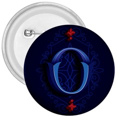 Marquis Love Dope Lettering Blue Red Alphabet O 3  Buttons