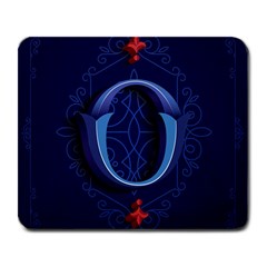 Marquis Love Dope Lettering Blue Red Alphabet O Large Mousepads by Mariart