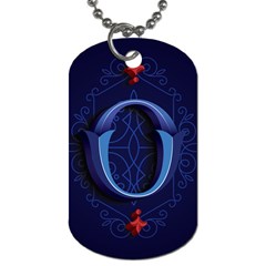 Marquis Love Dope Lettering Blue Red Alphabet O Dog Tag (two Sides)