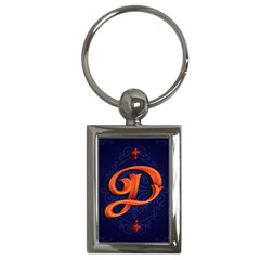 Marquis Love Dope Lettering Blue Red Orange Alphabet P Key Chains (rectangle)  by Mariart