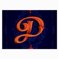 Marquis Love Dope Lettering Blue Red Orange Alphabet P Large Glasses Cloth