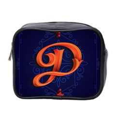 Marquis Love Dope Lettering Blue Red Orange Alphabet P Mini Toiletries Bag 2-side by Mariart