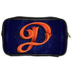 Marquis Love Dope Lettering Blue Red Orange Alphabet P Toiletries Bags by Mariart