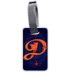 Marquis Love Dope Lettering Blue Red Orange Alphabet P Luggage Tags (one Side) 