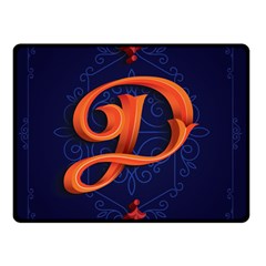 Marquis Love Dope Lettering Blue Red Orange Alphabet P Double Sided Fleece Blanket (small)  by Mariart