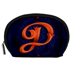 Marquis Love Dope Lettering Blue Red Orange Alphabet P Accessory Pouches (large) 