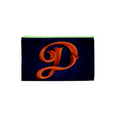 Marquis Love Dope Lettering Blue Red Orange Alphabet P Cosmetic Bag (xs) by Mariart