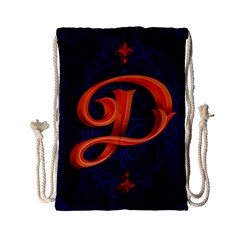 Marquis Love Dope Lettering Blue Red Orange Alphabet P Drawstring Bag (small) by Mariart