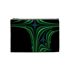 Line Light Star Green Black Space Cosmetic Bag (medium)  by Mariart