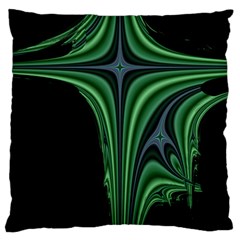 Line Light Star Green Black Space Large Cushion Case (one Side)