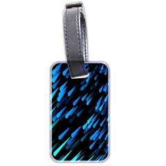 Meteor Rain Water Blue Sky Black Green Luggage Tags (two Sides)