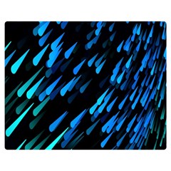 Meteor Rain Water Blue Sky Black Green Double Sided Flano Blanket (medium) 