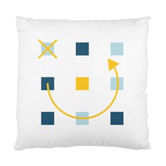 Plaid Arrow Yellow Blue Key Standard Cushion Case (one Side) by Mariart