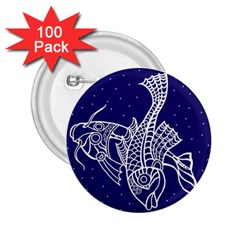 Pisces Zodiac Star 2 25  Buttons (100 Pack) 