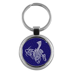 Pisces Zodiac Star Key Chains (round)  by Mariart