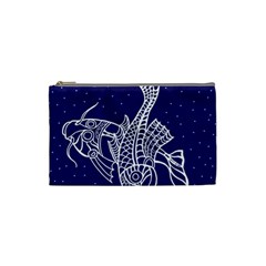 Pisces Zodiac Star Cosmetic Bag (small) 
