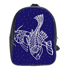 Pisces Zodiac Star School Bags(large) 