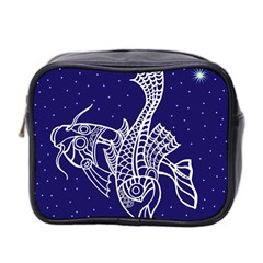Pisces Zodiac Star Mini Toiletries Bag 2-side by Mariart