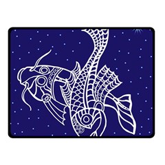 Pisces Zodiac Star Fleece Blanket (small) by Mariart