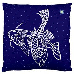 Pisces Zodiac Star Large Cushion Case (one Side) by Mariart