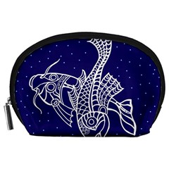 Pisces Zodiac Star Accessory Pouches (large)  by Mariart