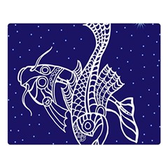 Pisces Zodiac Star Double Sided Flano Blanket (large)  by Mariart