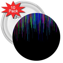 Rain Color Paint Rainbow 3  Buttons (10 Pack)  by Mariart