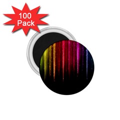 Rain Color Rainbow Line Light Green Red Blue Gold 1 75  Magnets (100 Pack) 