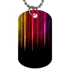 Rain Color Rainbow Line Light Green Red Blue Gold Dog Tag (one Side)