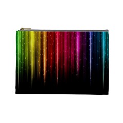 Rain Color Rainbow Line Light Green Red Blue Gold Cosmetic Bag (large)  by Mariart